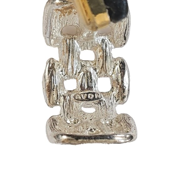 Silvertone Necklace, Bracelet & One Avon SP Signed Earrings & Hoop Earrings - Picture 10 of 10